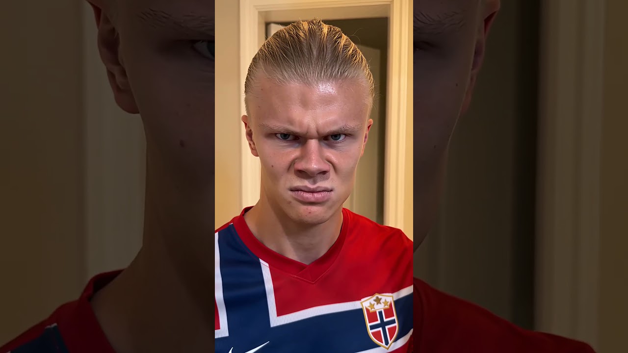 What did Mbappé do to make Haaland so angry🤣 #haaland #funny #mbappe