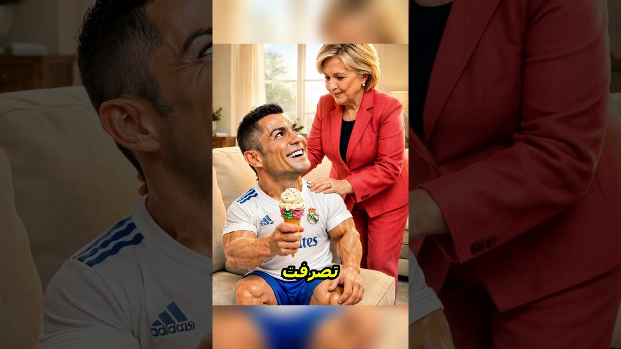 رونالدو استحم... ثم حاول أحدهم سرقة آيس كريمه 😂🍦🛁