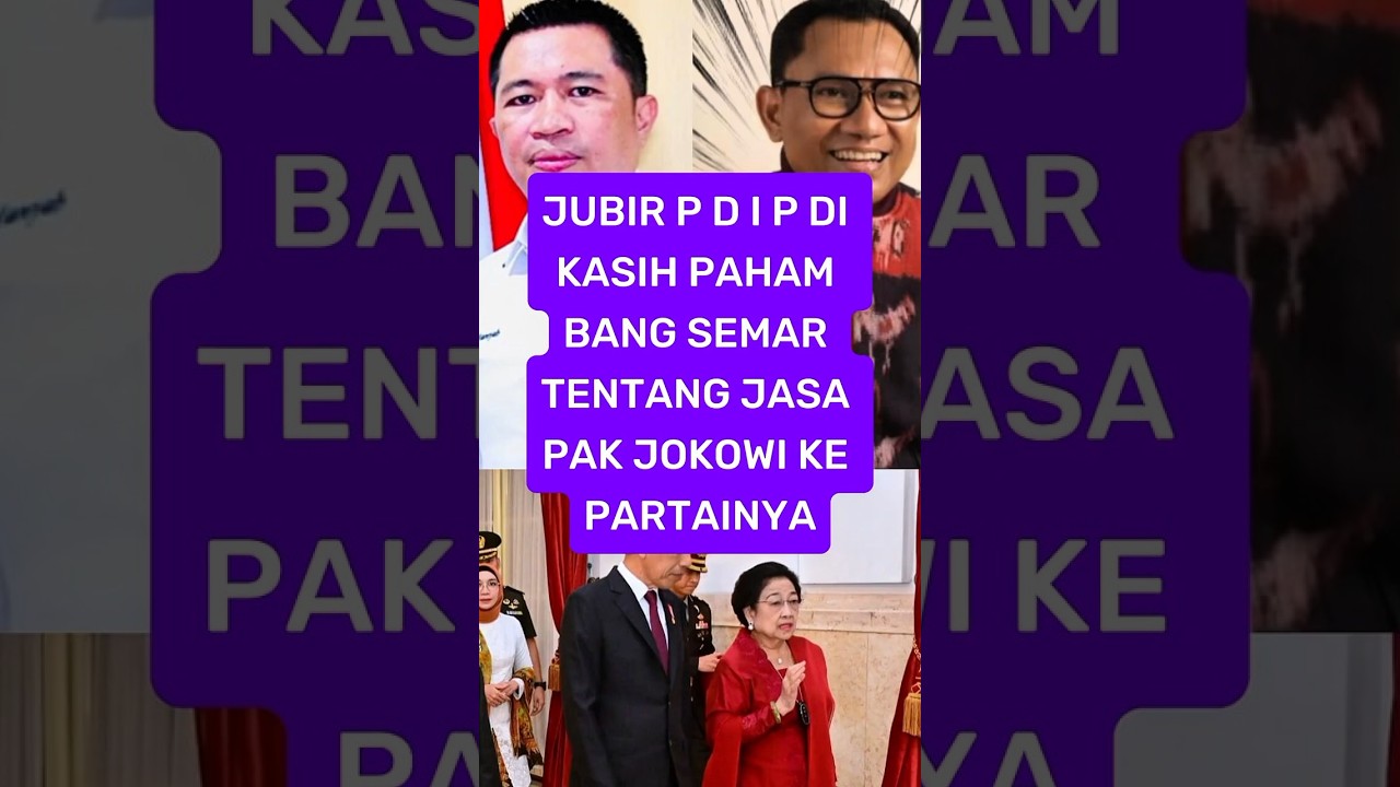 JUBIR PDI-P DIKASIH PAHAM BANG SEMAR TENTANG JASA PAK JOKOWI KE PARTAINYA #fypviral #news #indonesia