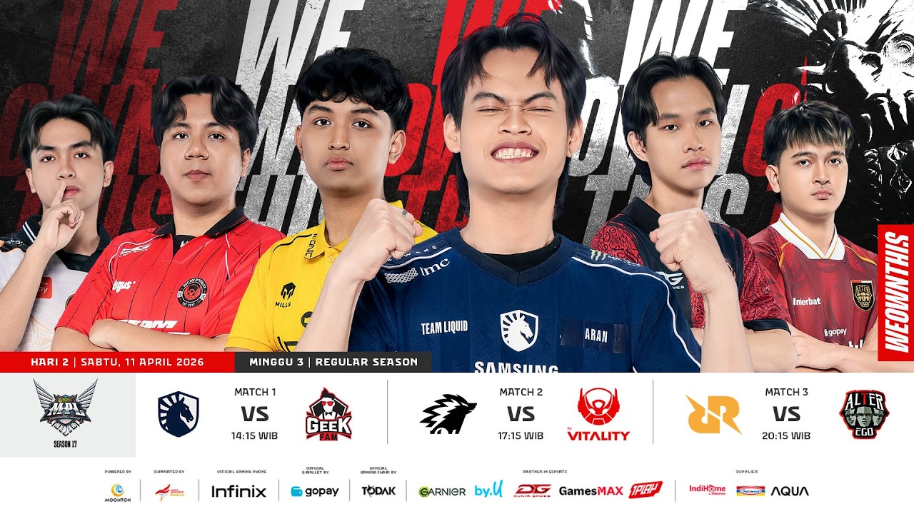 🔴 LIVE | MPL ID S17 | Regular Season Hari 2 Minggu 3 | Bahasa Indonesia