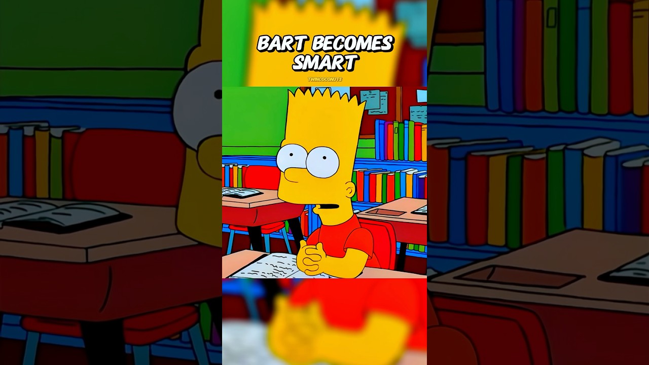 Bart Becomes Smart 🧠 #simpsons #shorts