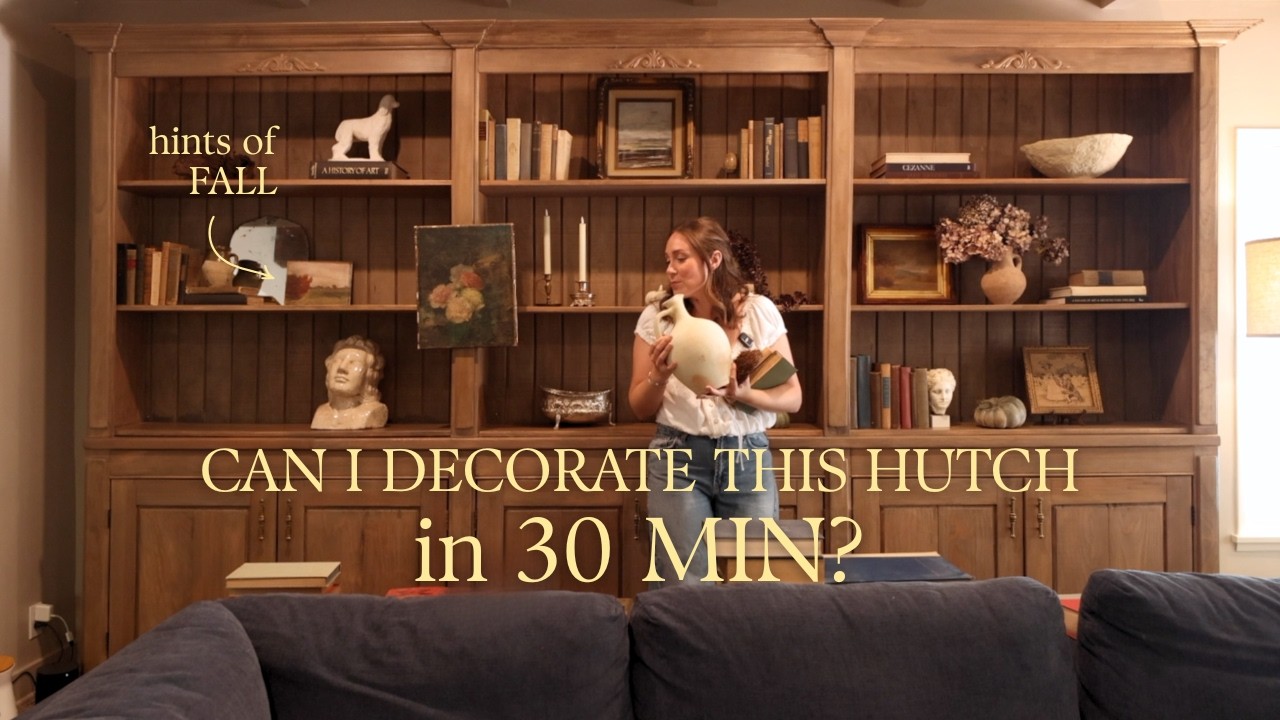 Decorating Our 13-Foot Hutch IN 30 MINUTES *Hints of Fall* | MaCenna Lee