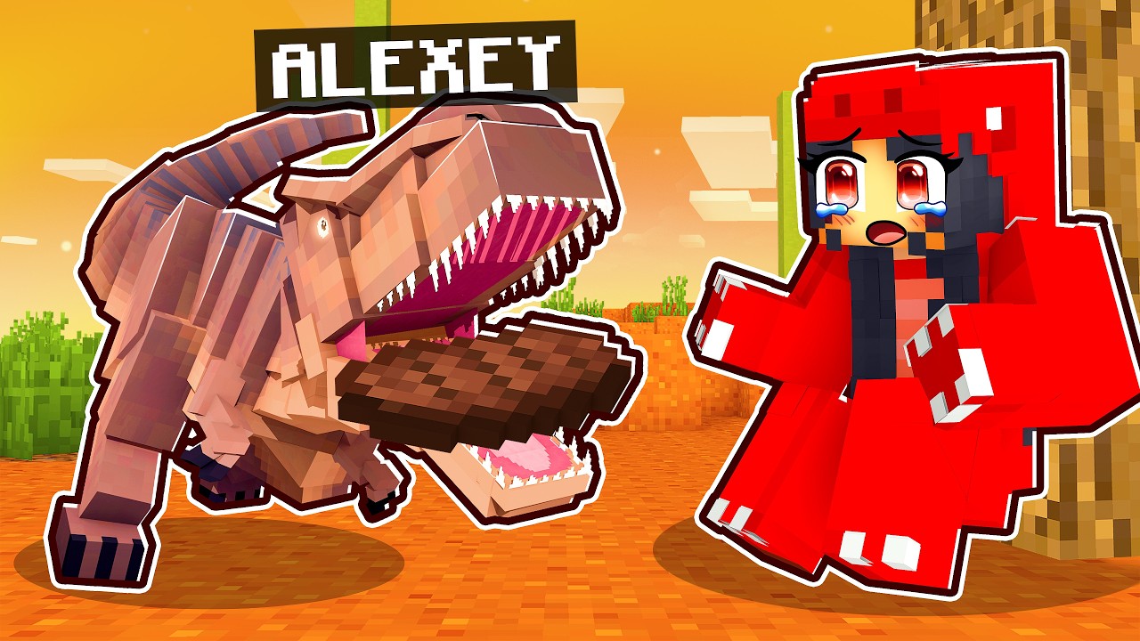 NASCI como um BEBÊ APEX T REX no Minecraft!!