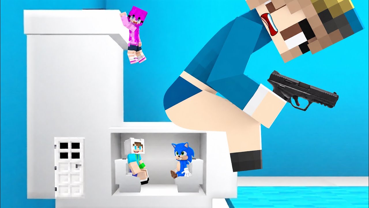 KIZ POLİS TUVALETİNİN İÇİNE EV YAPTIK 😱 Minecraft