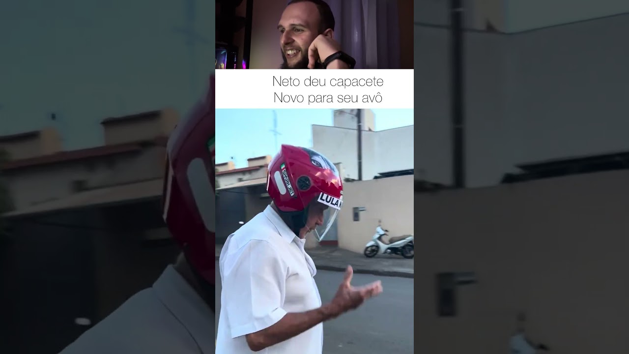 Avô ganha capacete novo #carros #oil #motorcycle
