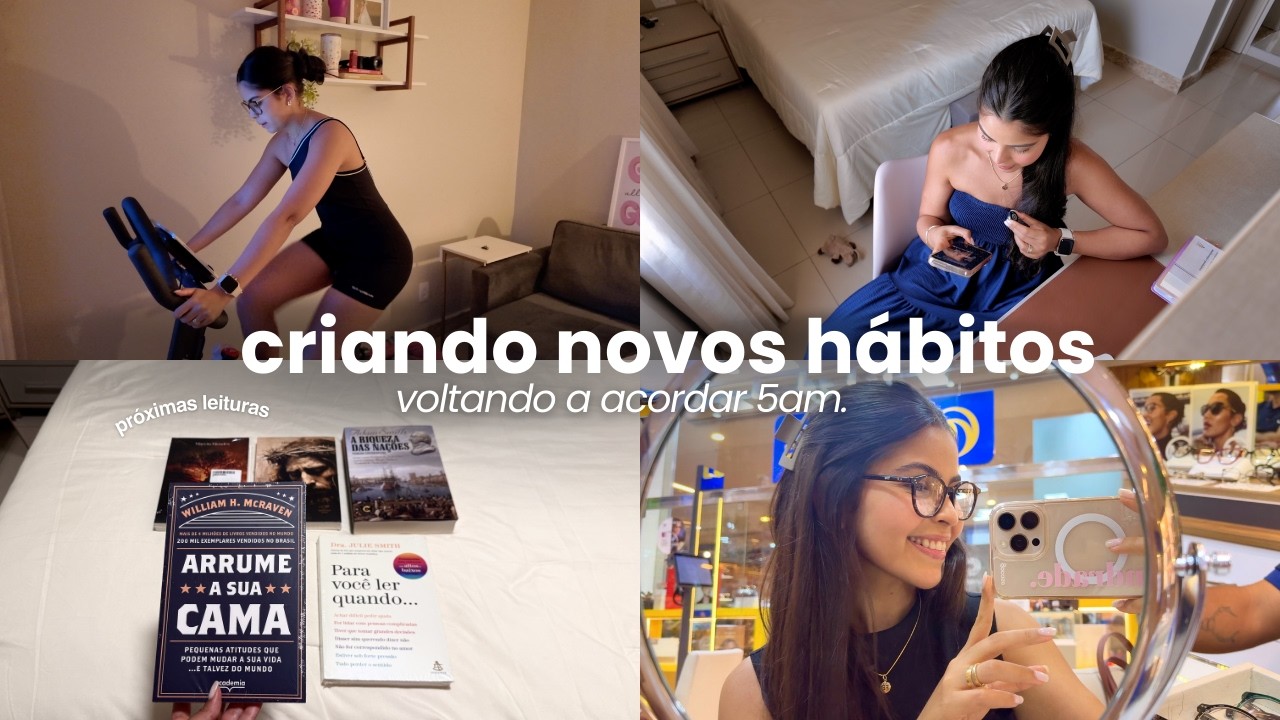 criando novos hábitos, porque voltei a acordar 5h, vou fazer uma cirurgia e próximas leituras