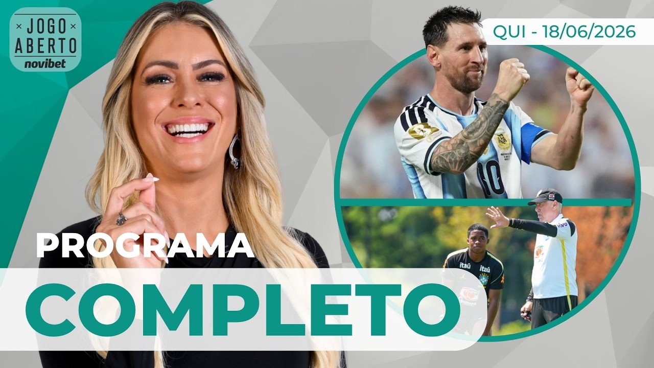 [AO VIVO] MUDANÇAS NO TIME DO BRASIL E ARTILHEIROS DA COPA: JOGO ABERTO NOVIBET DEBATE - 18/6/2026