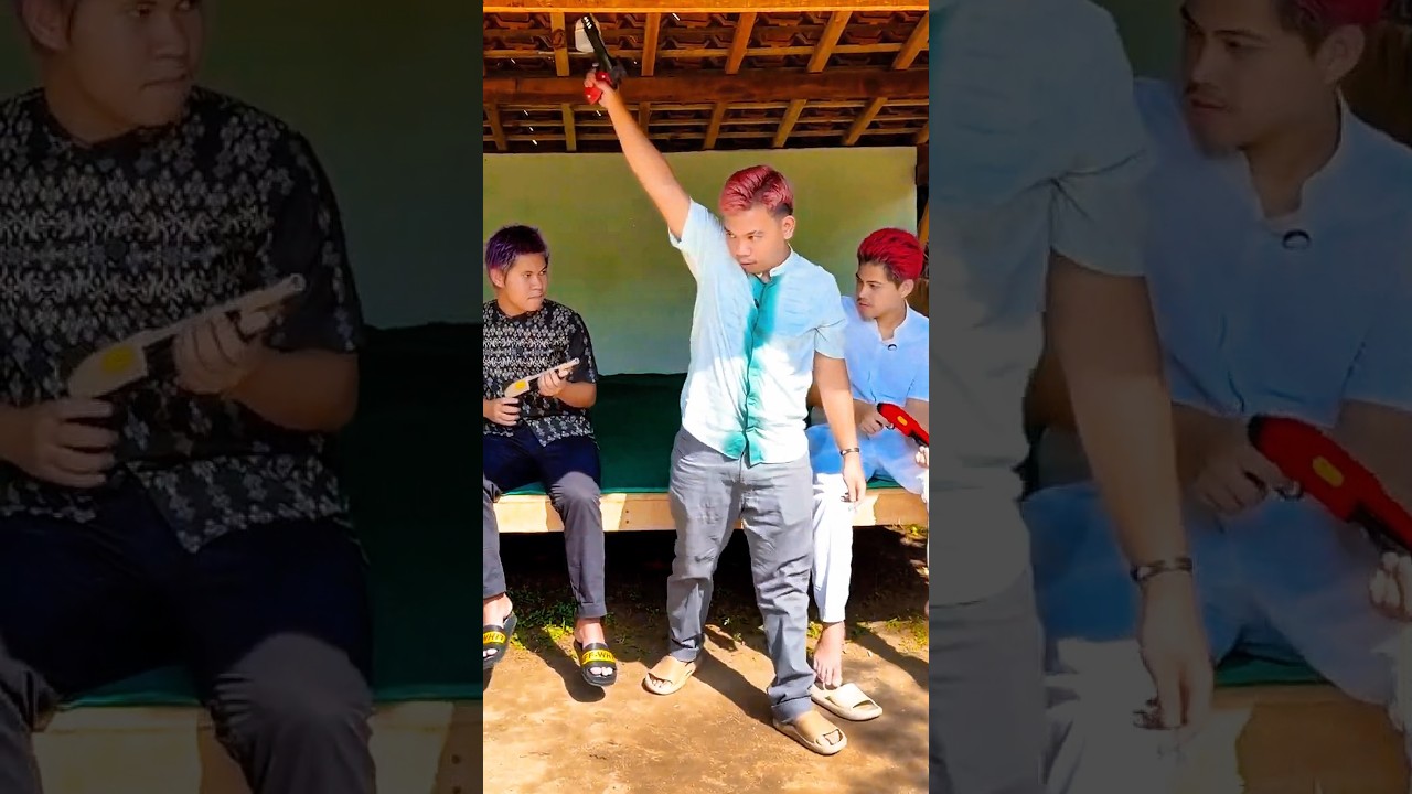 Omped Visual Lebaran Main Tembakan🔫🎆Omped Jago😎Bagong Puyeng🫨💫#shorts #ompedvisual #lucu #komedi