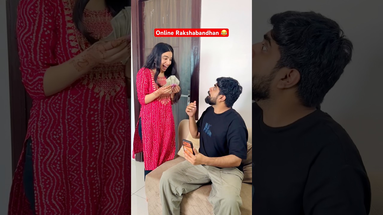 Online Rakshabandhan 🤣 #priyalkukreja #shorts #ytshorts