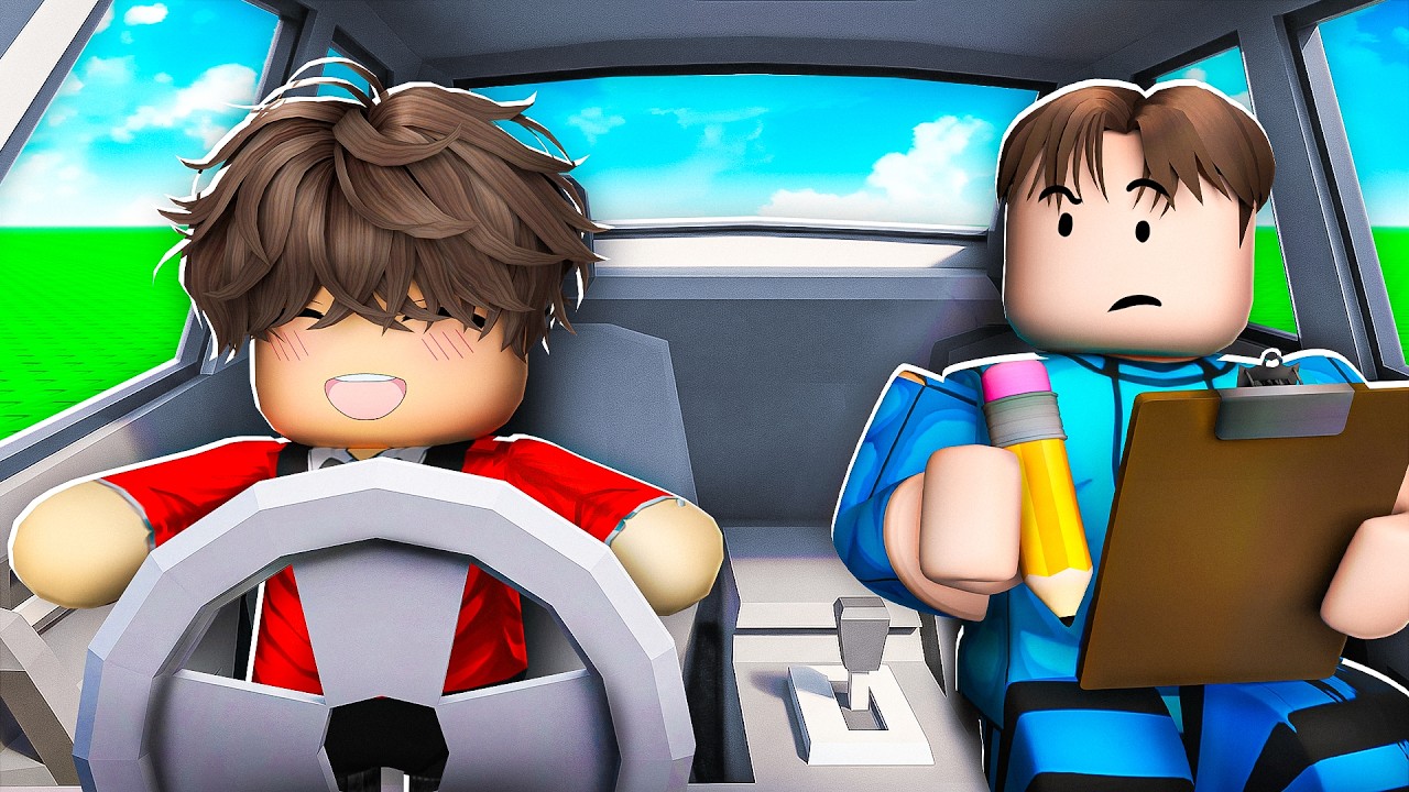 روبلوكس اختبار القيادة مع اخوي ! Drive test