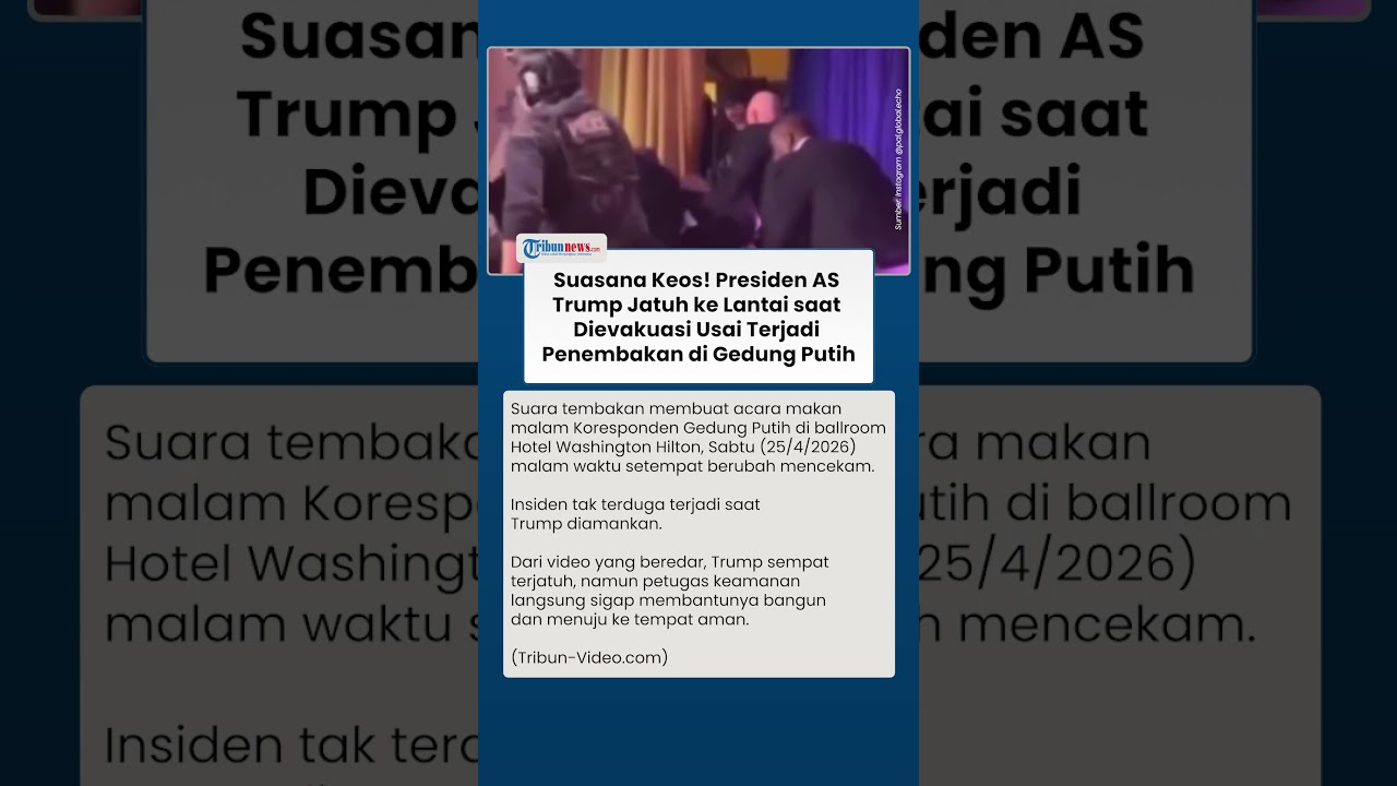 Suasana Keos! Presiden AS Donald Trump Jatuh saat Dievakuasi seusai Ada Penembakan di Gedung Putih