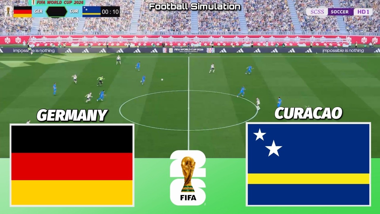 🔴 LIVE | Germany vs Curacao - FIFA World Cup 2026 | PES 21 Simulation