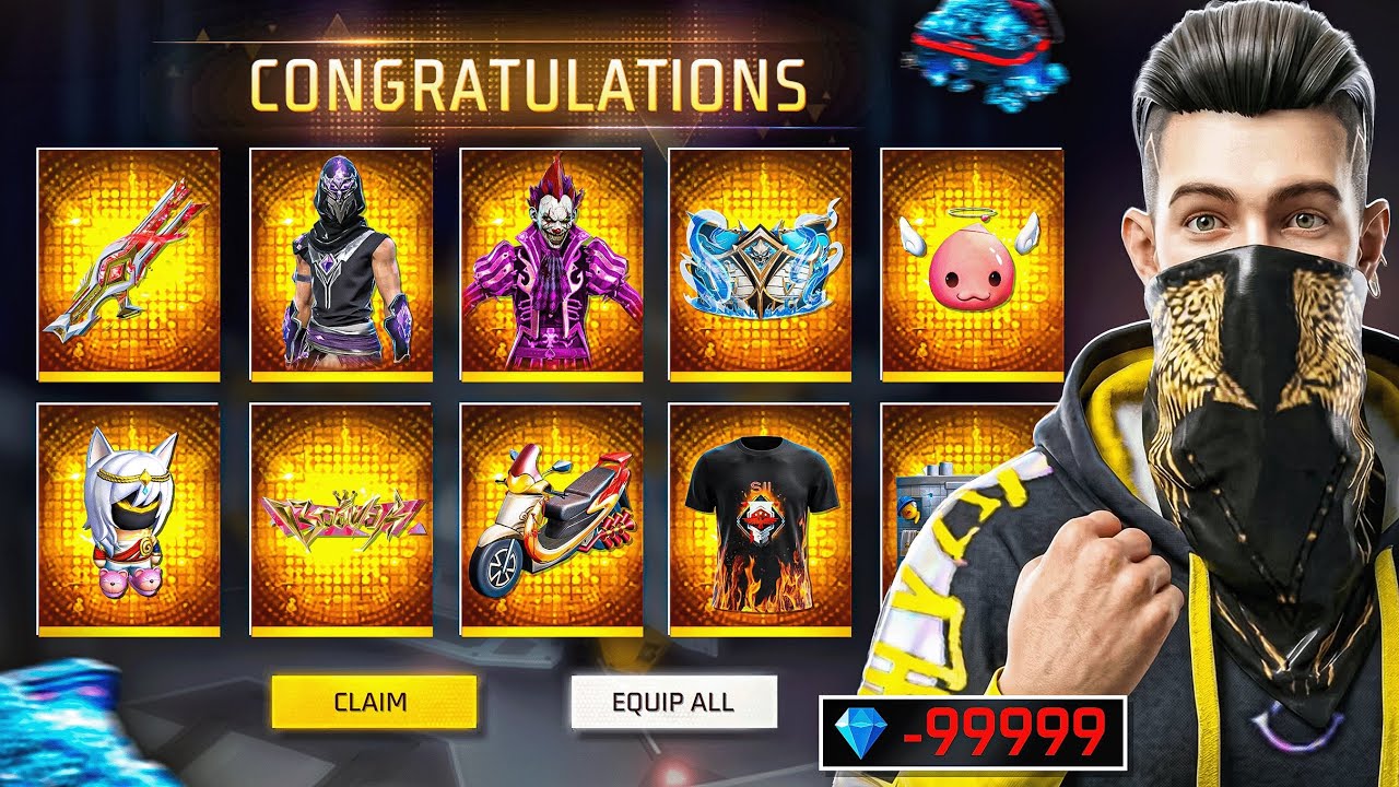 Buying Everything 🤑 -99999 Diamonds 😱 Garena Free Fire