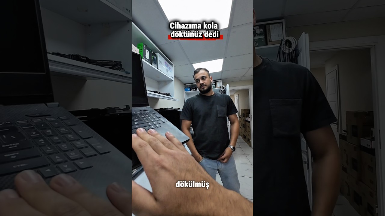 Cihaza bu kolayı Kim döktü ! #laptop #kola