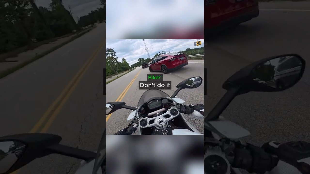 Biker's Tesla rant aged instantly😳