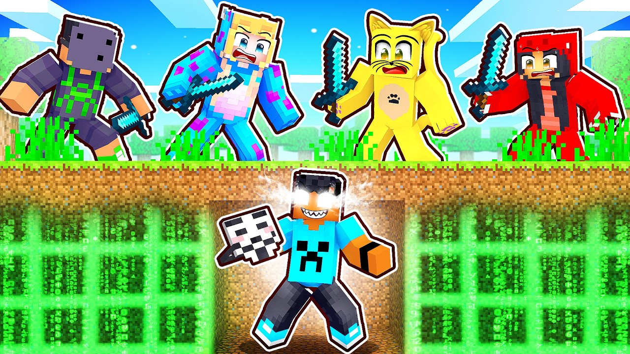 CAÇADORES vs XEY HACKER no Minecraft!