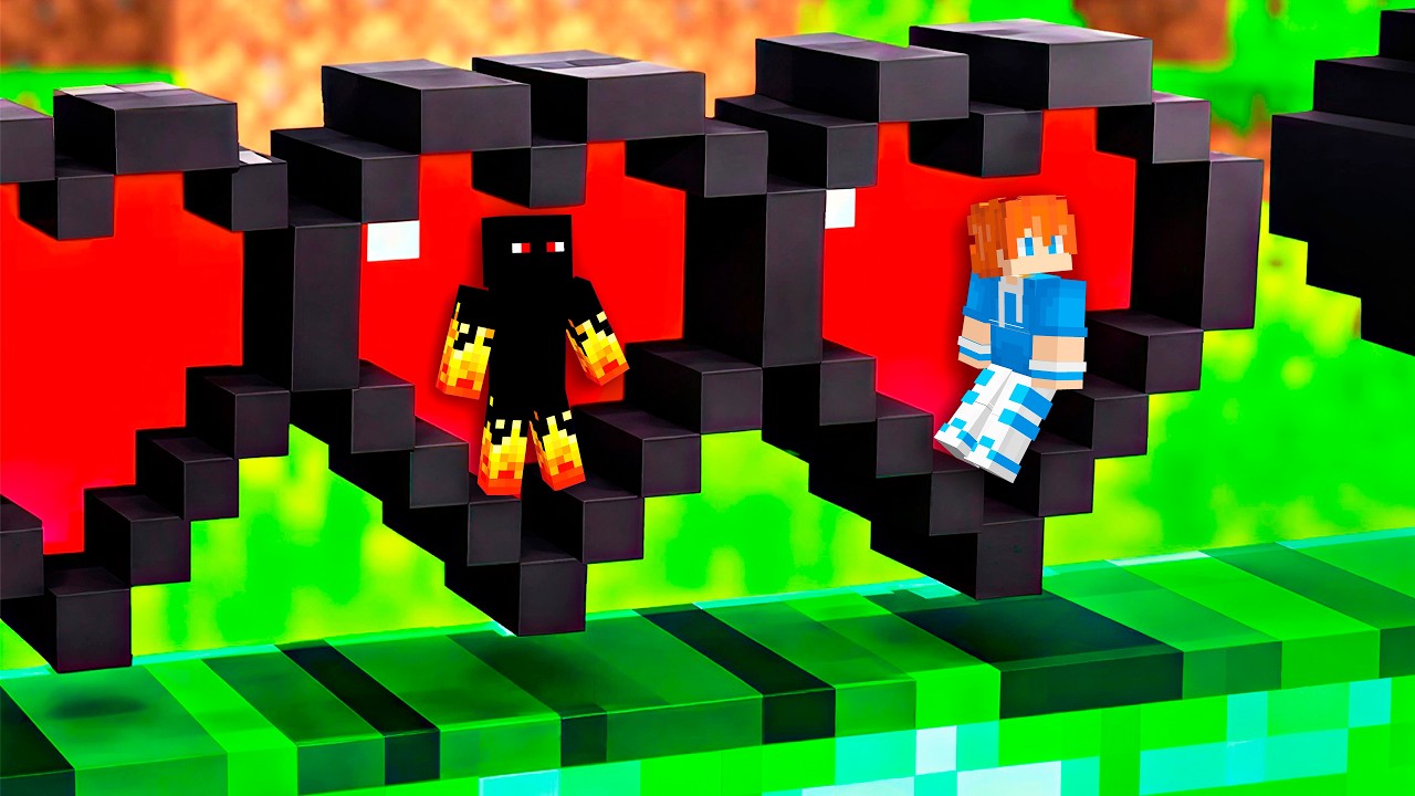 Me escondi dentro dos Corações do Minecraft