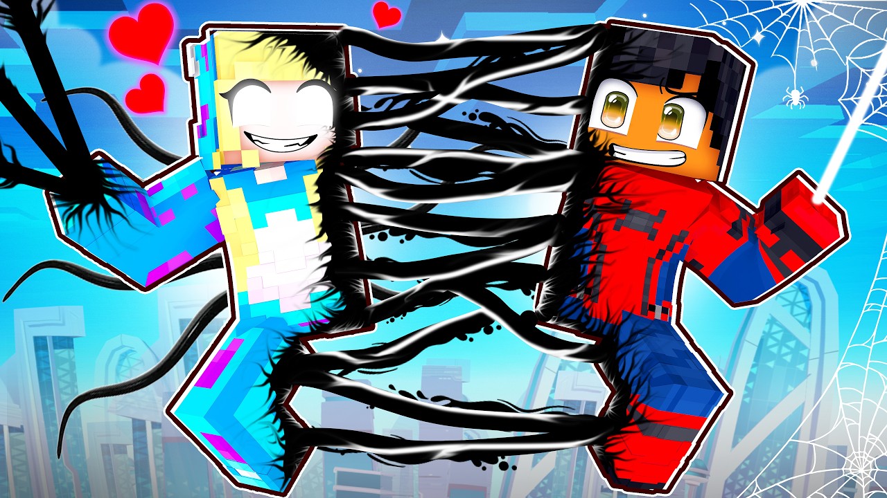 GAROTA VENOM APAIXONADA pelo HOMEM ARANHA no Minecraft