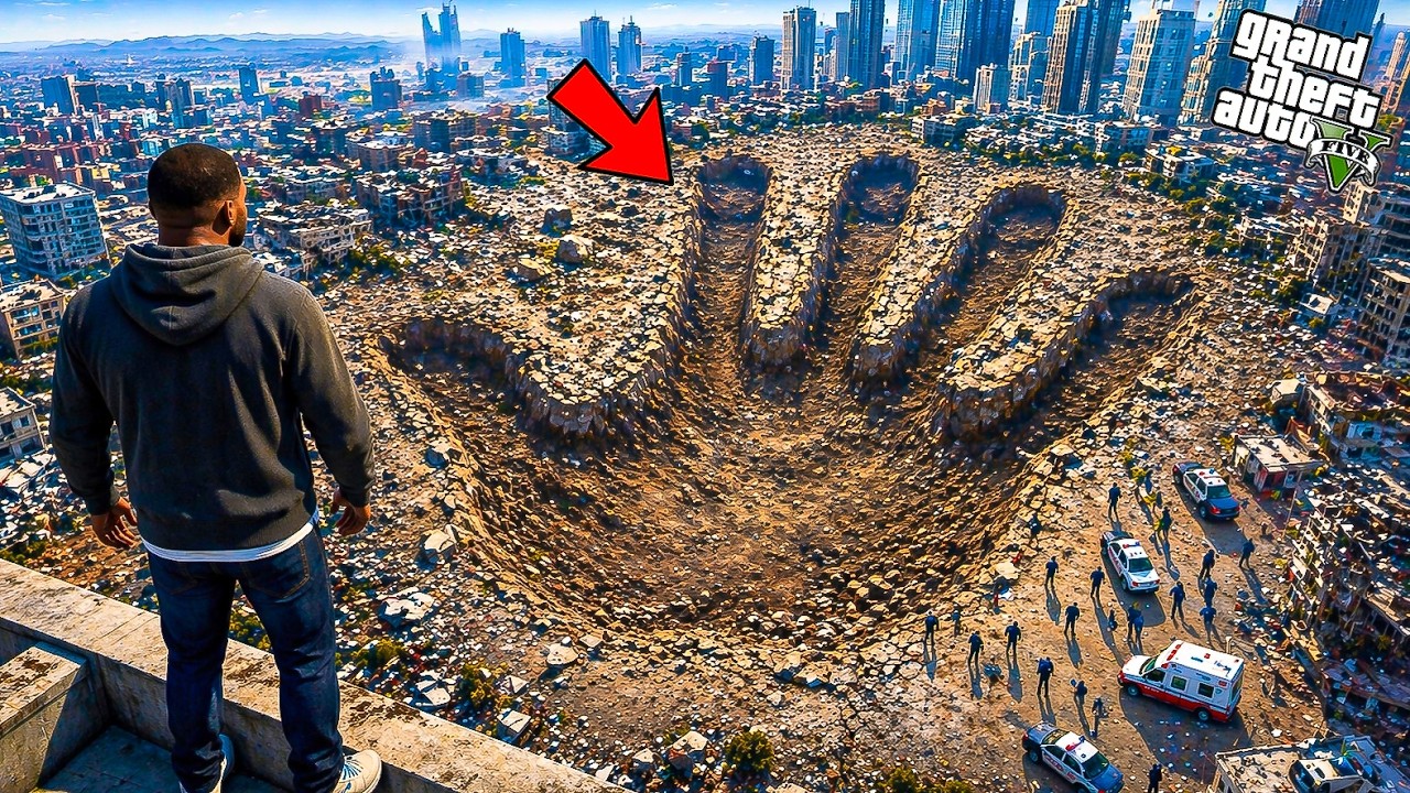 Franklin Found a GIANT TITAN HAND PRINT in GTA 5 Telugu 😱 | Dhanu Dino
