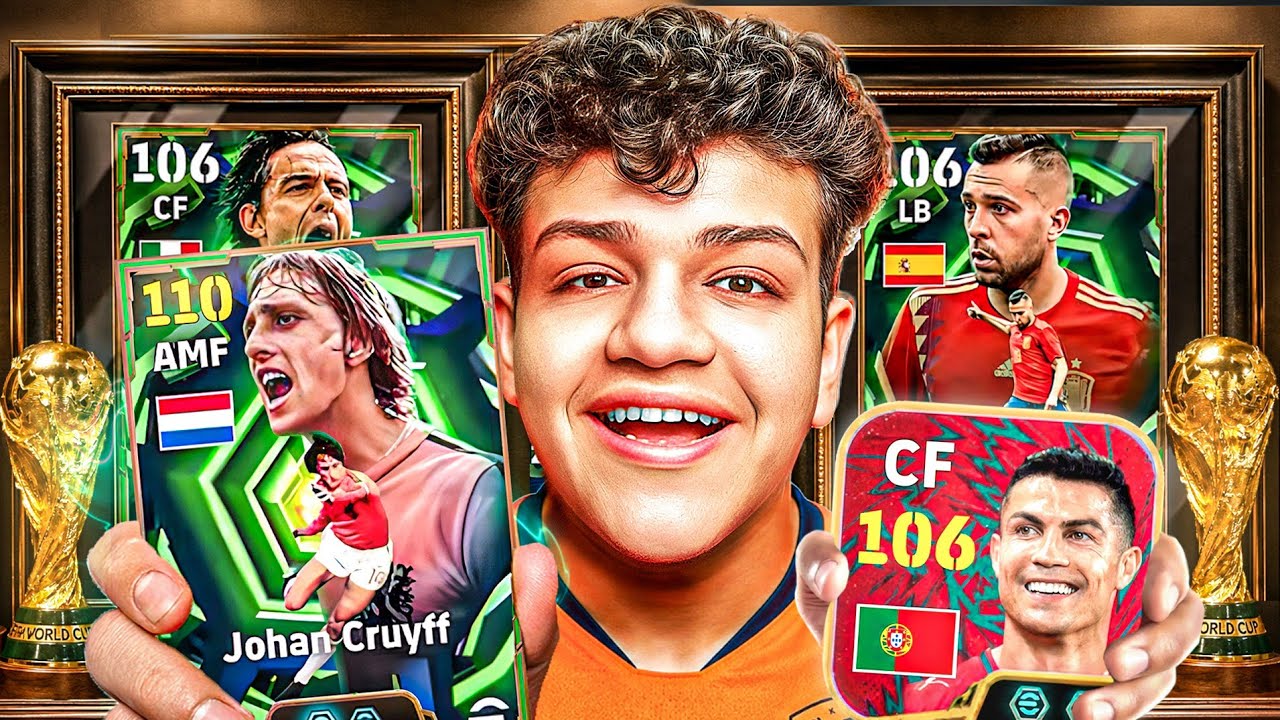 فجرت كل بكجات كاس العالم في فيديو واحد 🤯 رونالدو + كرويف + انزاجي + جوردي البا 🔥 eFootball 26