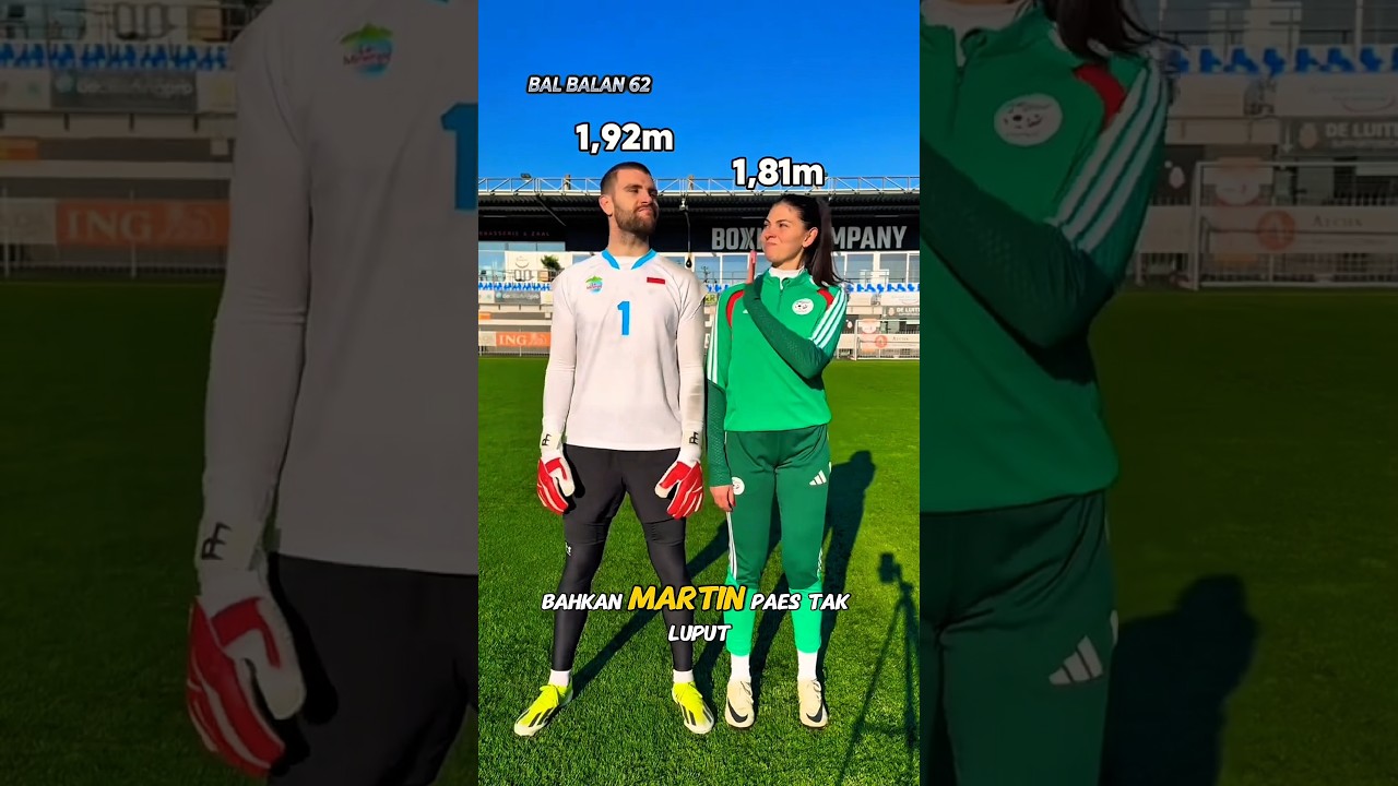 Celine Pamer Tinggi badan pada pemain sepak bola #shorts