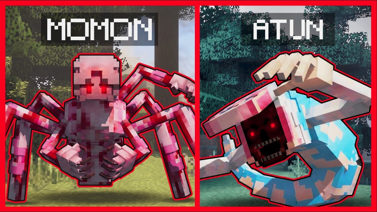ATUN & MOMON BERADU MENJADI MONSTER PALING SEREM DI MINECRAFT !! Feat @sapipurba