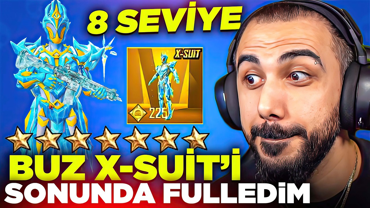 UZUN ZAMANDIR İSTEDİĞİNİZ BUZ X-SUİTİ SONUNDA 8 SEVİYE FULLEDİM!! PUBG Mobile