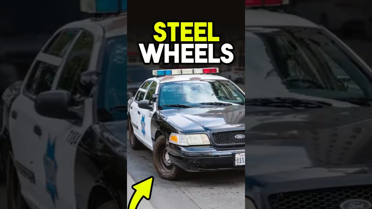 Why Police Cars Use Steel Wheels 😨