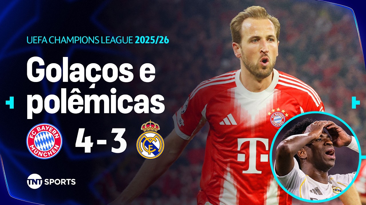JOGO ABSURDO COM FALHA DOS GOLEIROS, GOLAÇOS E MUITA RECLAMAÇÃO | BAYERN DE MUNIQUE 4X3 REAL MADRID