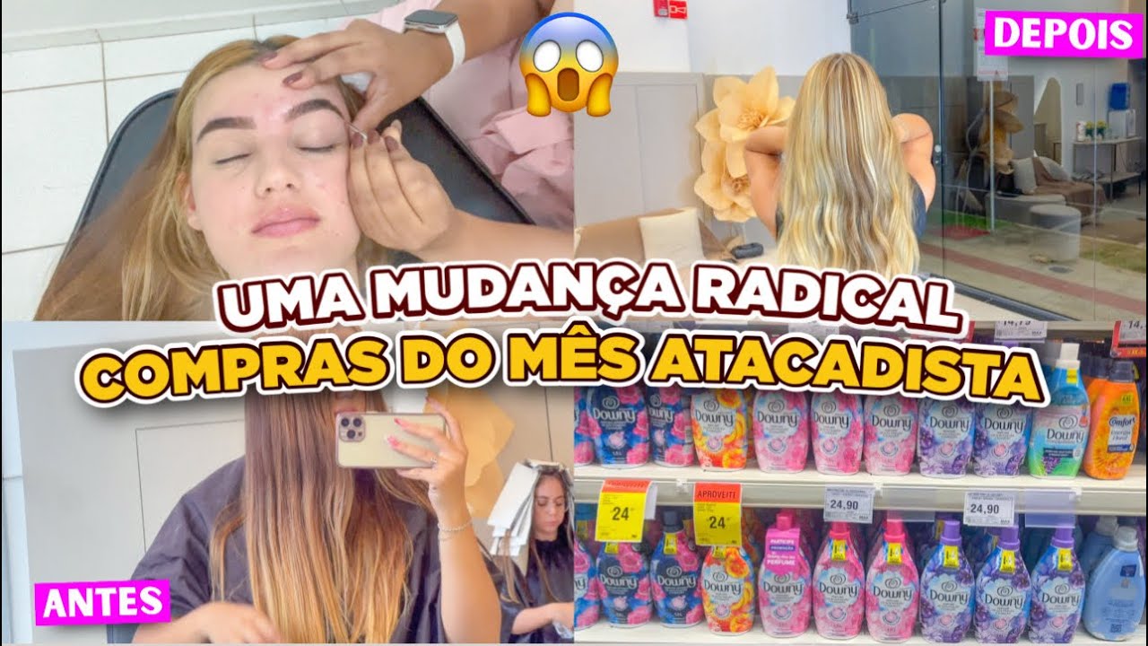 TRANSFORMEI MEU VISUAL 😱💇🏼‍♀️ GLOW UP FIQUEI LOIRASSA - COMPRA NO MAX ATACADISTA| Lar da Ana