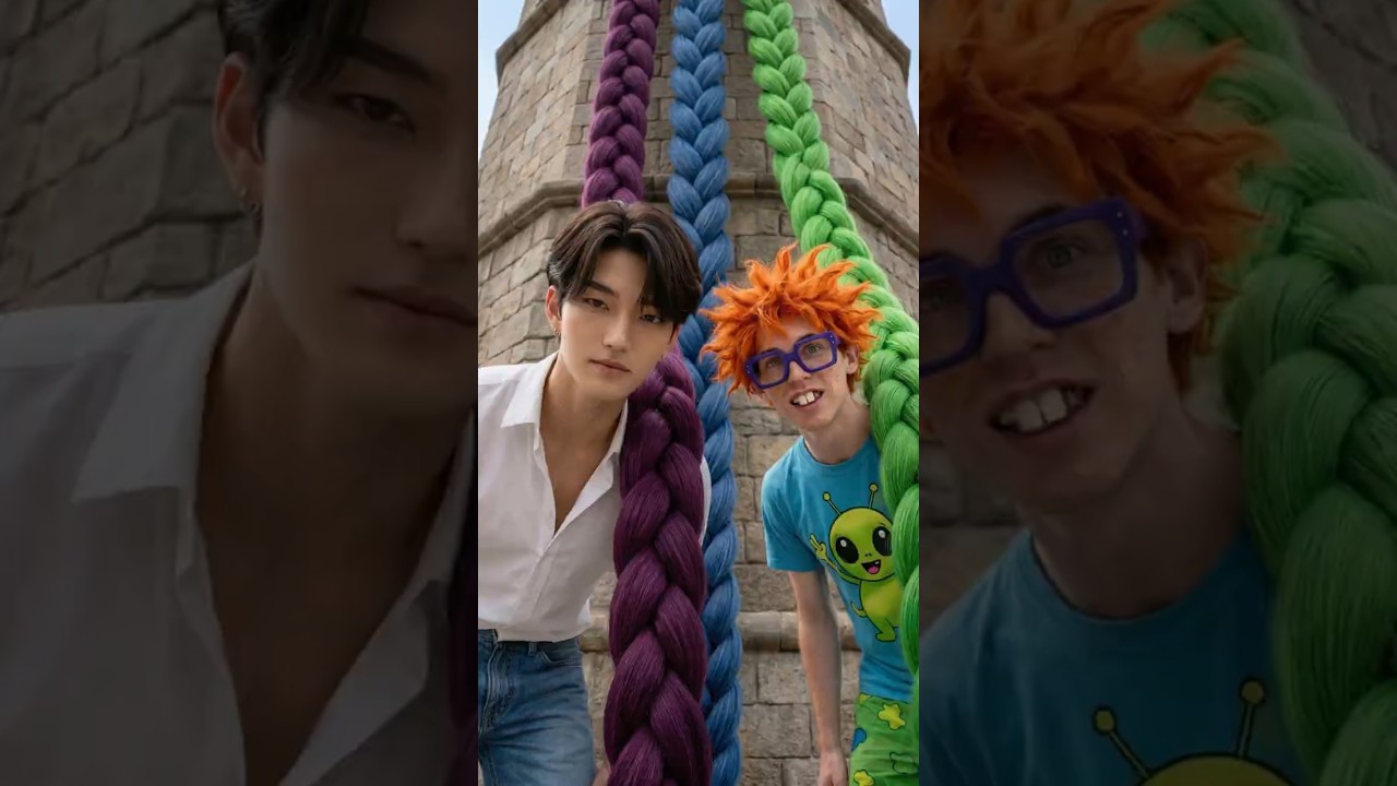 Jinu Climbed Rumi’s Hair… And THIS Happened at the Top😳 #comedy #kpop