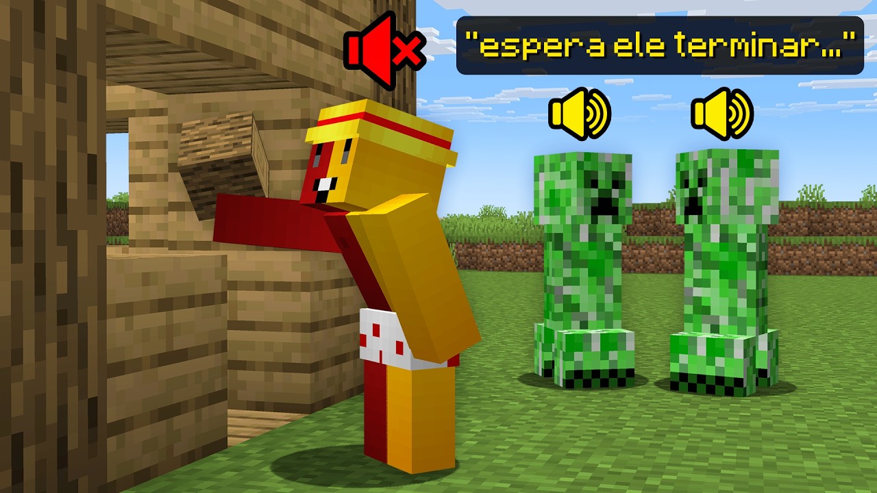 minecraft mas os MOBS TÊM VOZ (e consciência própria)