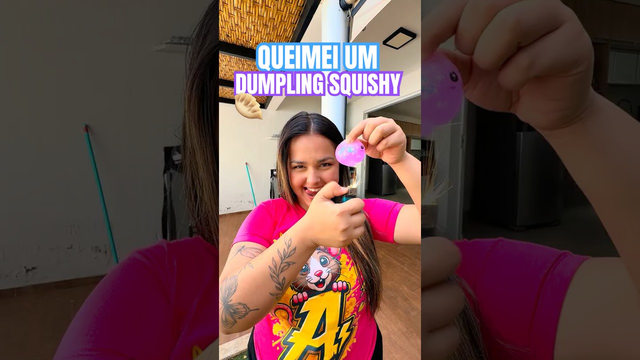 O QUE ACONTECE SE EU QUEIMAR UM DUMPLING SQUISHY? 😱 #shorts - Ana Adati