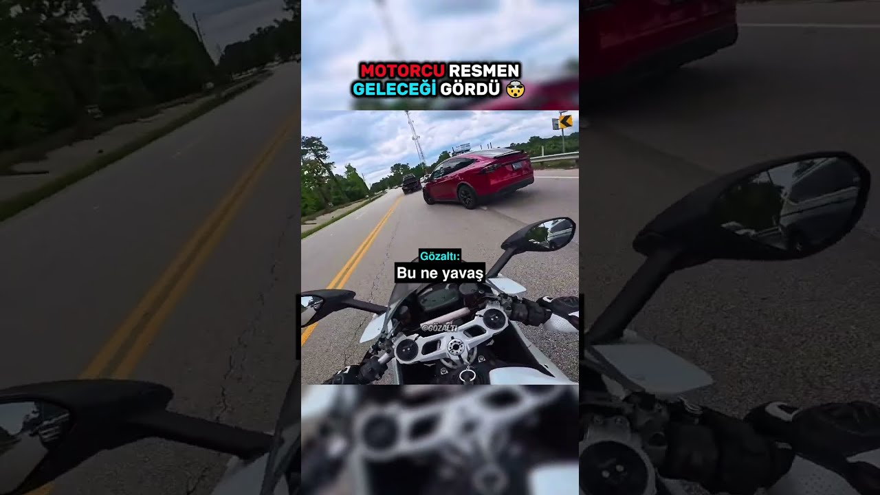 Motorcu Geleceği Gördü Kaza Oldu 😲 #shorts