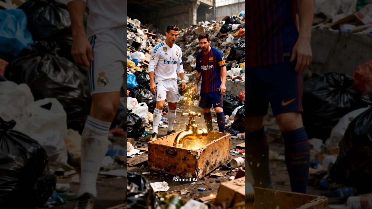 ميسي ورونالدو يكتشفوا حنفية ذهبية… وراها كنز لا يصدق! 💰😱