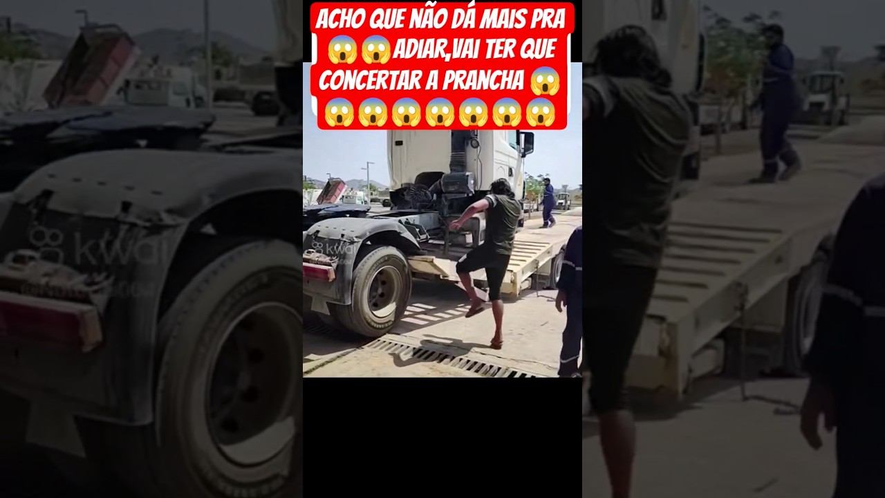 melhor consertar,e ficar longe da rampa de embarque.#caminhão #caminhoneiro