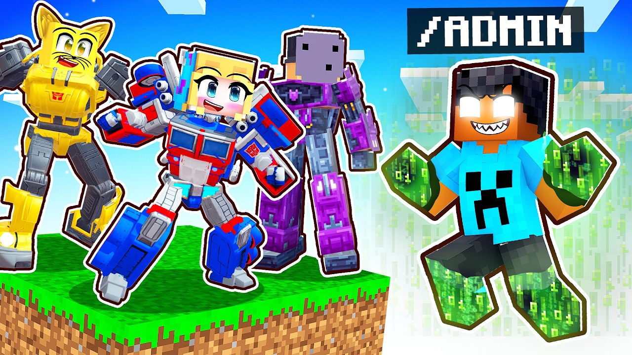 Usei Comandos de ADMIN em um Bloco de TRANSFORMER no Minecraft!