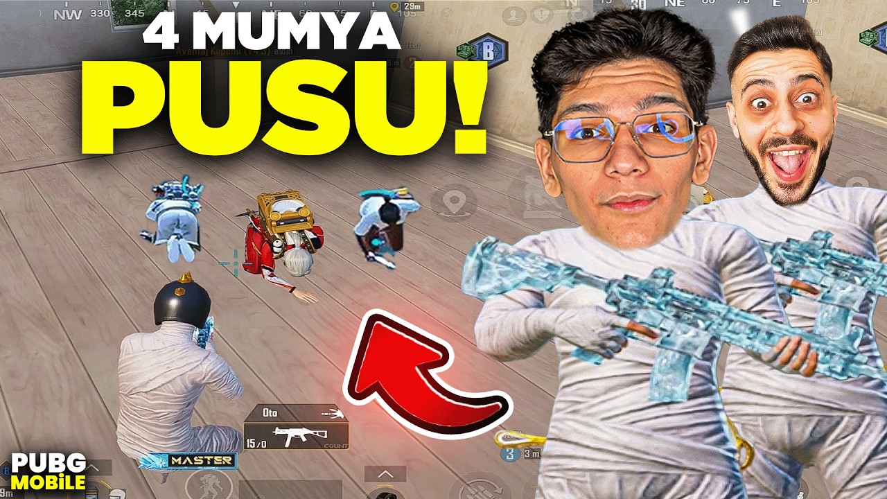 EKİPLE 4 MUMYA PUSU! AKILLARINI ALDIK! - PUBG MOBİLE
