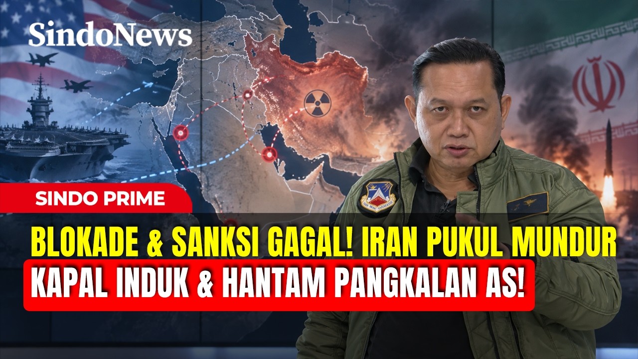 SHARKY: IRAN PUKUL MUNDUR KAPAL INDUK DAN HABISI PANGKALAN AS DI TIMUR TENGAH | Sindo Prime