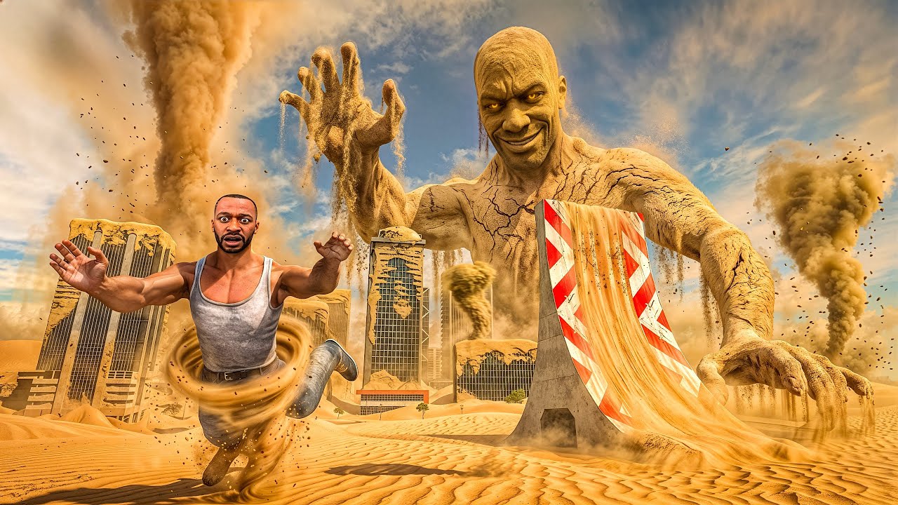 Franklin Stuck in Giant Sand City - INDIAN BIKE DRIVING 3D