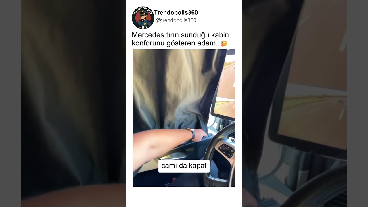 Mercedes Tırın Kabin Konforunu Gösteren Adam..🤔 @Emrah_kaan25