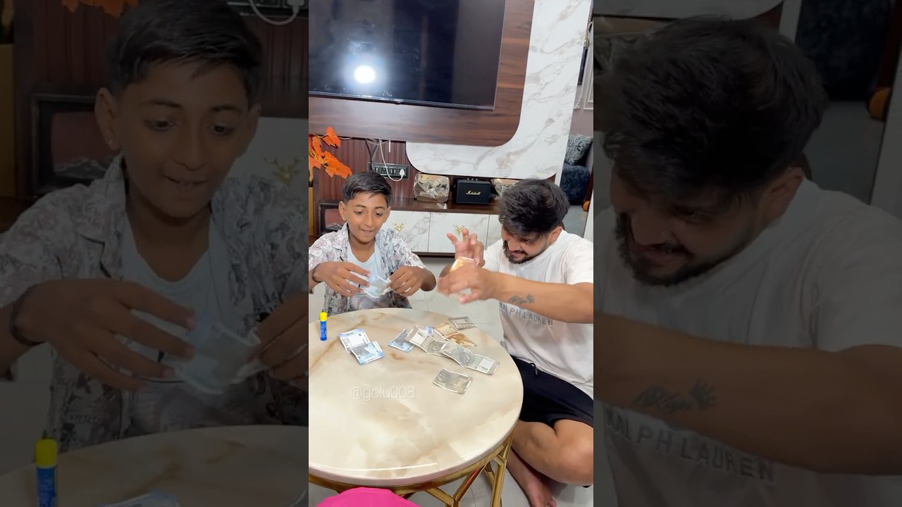 ₹500 के नोट फाड़ दिए! 😳💵 #youtubeshorts #golu008 #comedy #funny #cash #shorts #short