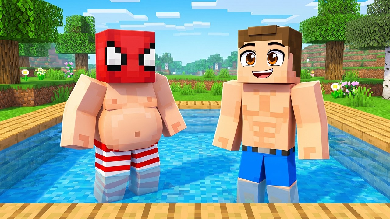 NEDEN Havuzda 24 Saat Yüzdük? - Minecraft