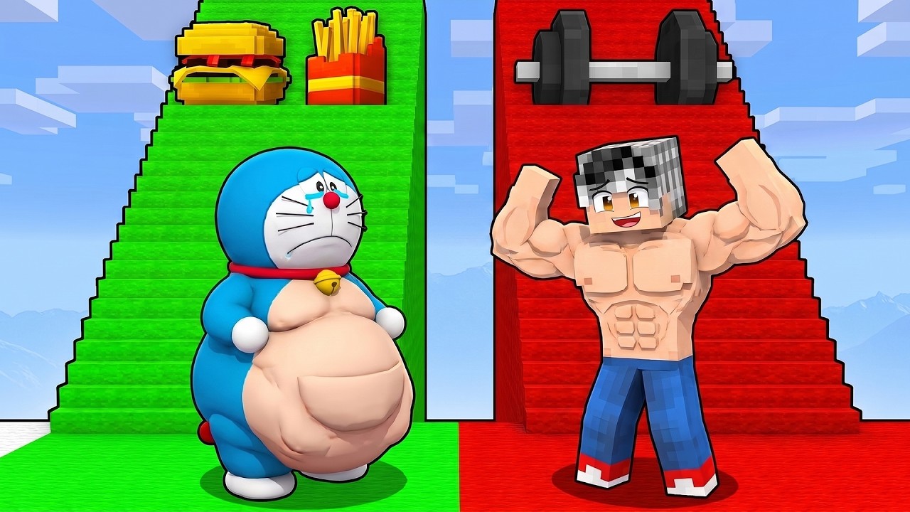 TOMBİŞ vs GÜROL: ŞİŞMAN vs KASLI MERDİVEN YARIŞI - Minecraft
