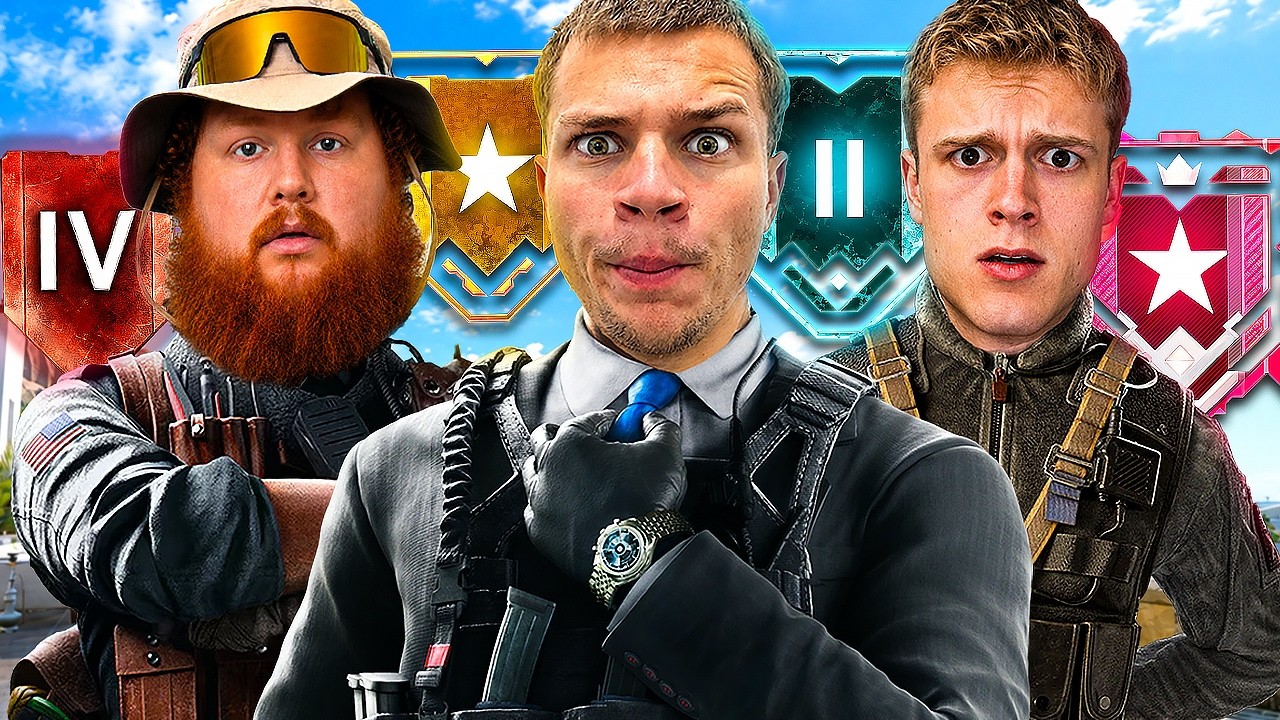 Jynxzi CaseOh & Joe Bart 3v3 vs EVERY Rank in Rainbow Six Siege