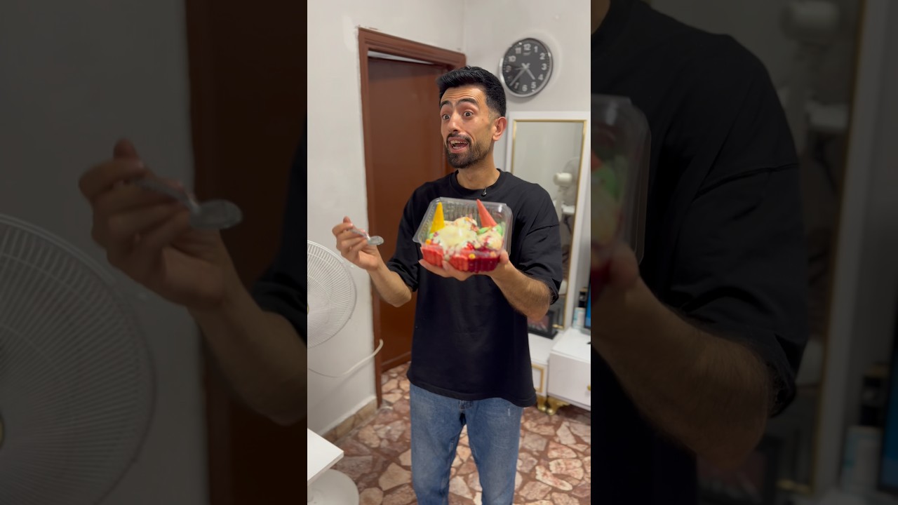 تاكل بوظة واندومي ⁉️😂🤣 البرنس #shorts
