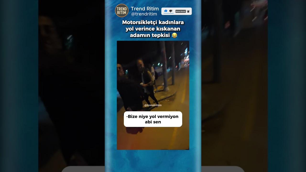 Yol Verilen Kadınları Kıskanan Adamın Motorcuya Tepkisi 🤣😆