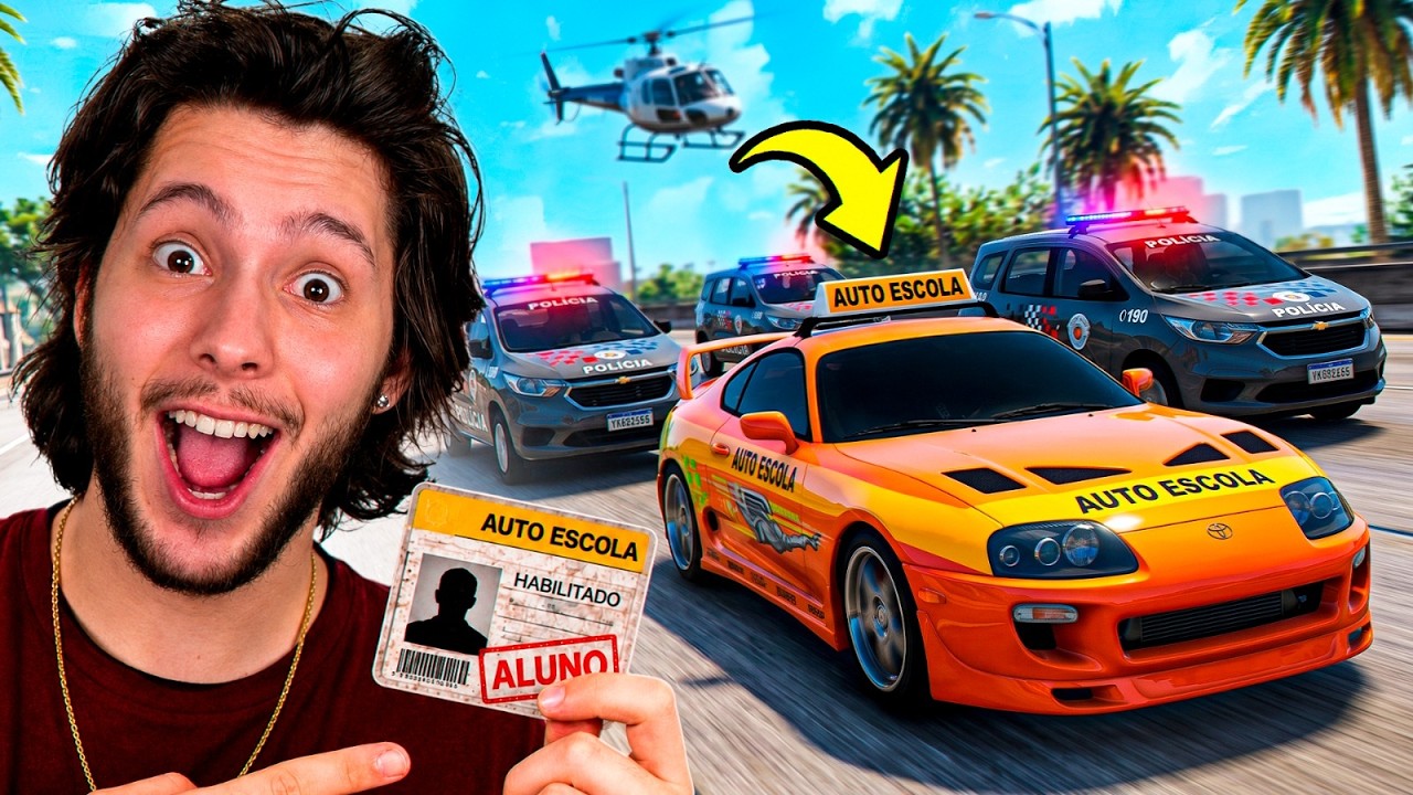 Roubando SUPER CARROS da AUTOESCOLA no GTA 5 RP!