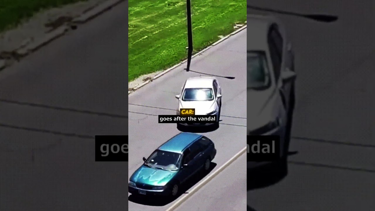 vandal regrets hitting cars with rocks  #roadrage