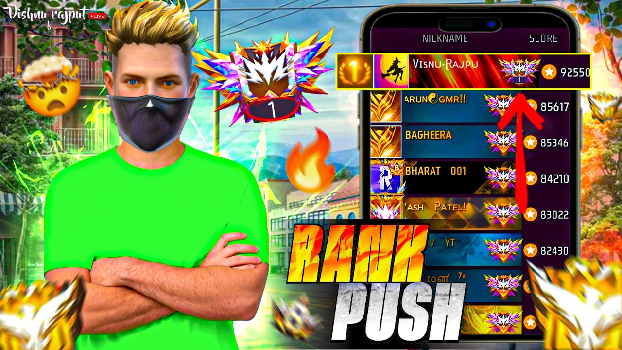 🔴[Live Free Fire New Rank Season Rank Push Live !!